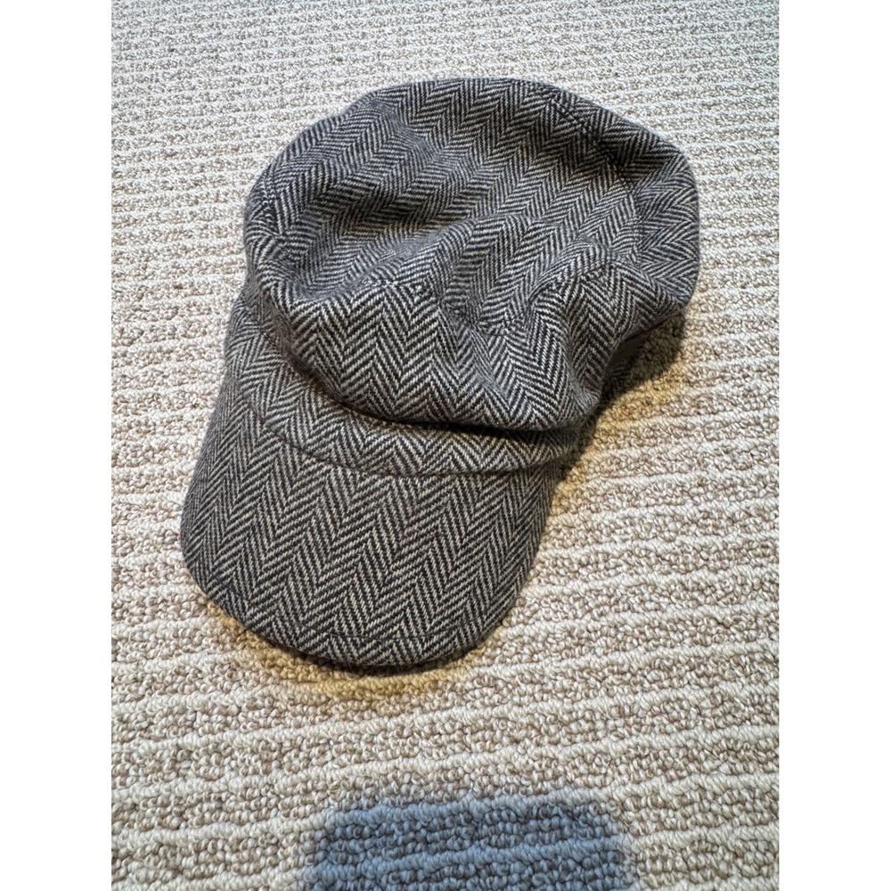 Carnaween Clothing Co Mens Pure New Wool Herringbone Newsboy Cap Made in Ireland - Picture 2 of 9